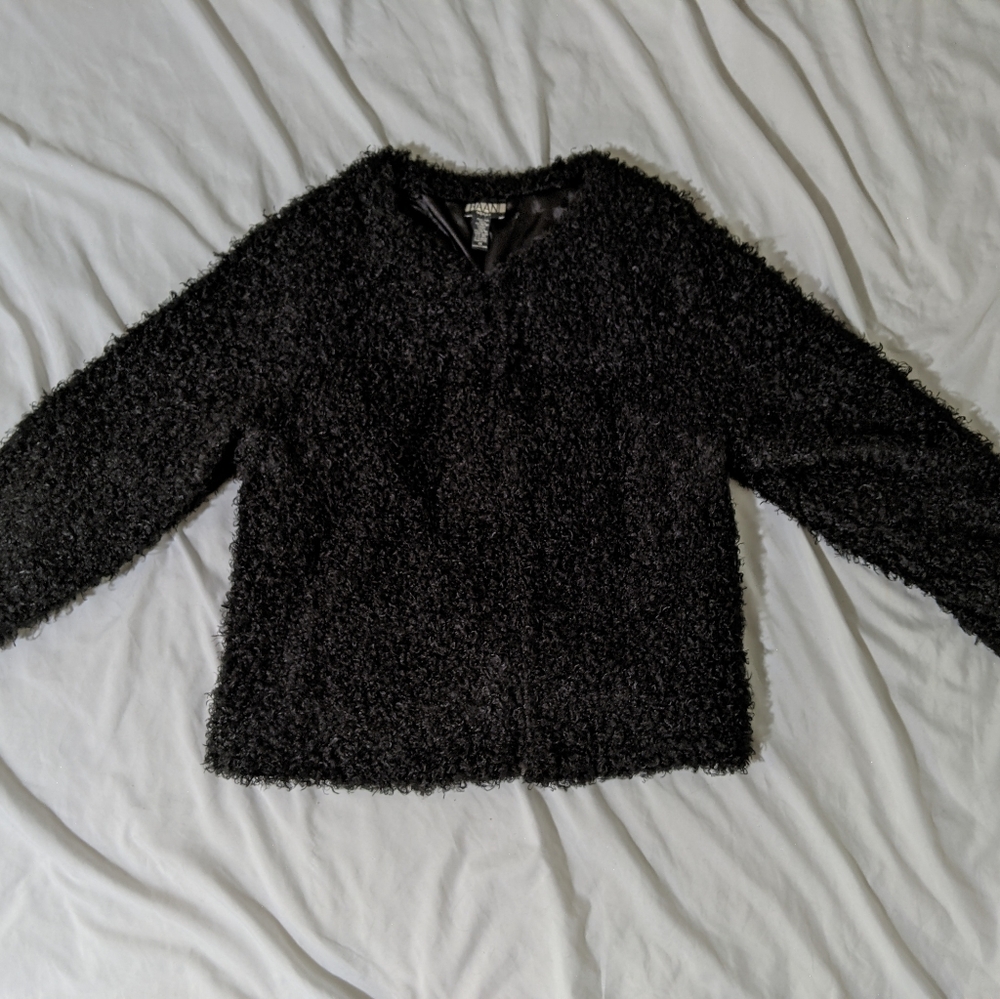 Vintage faux fur shacket